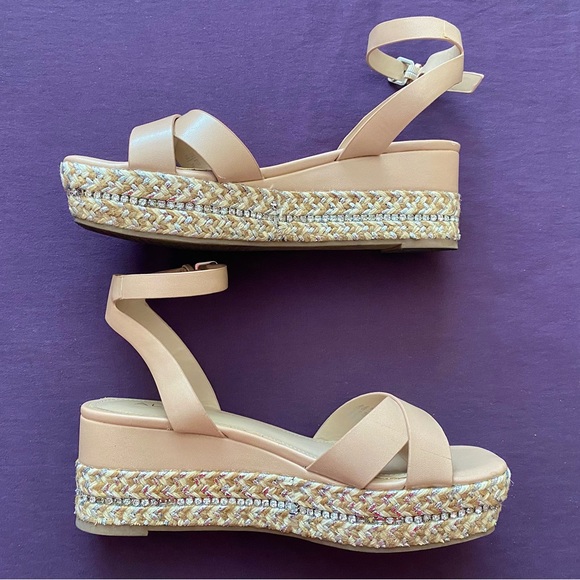 Aldo Nude Launia Wedge Sandals - Picture 3 of 6